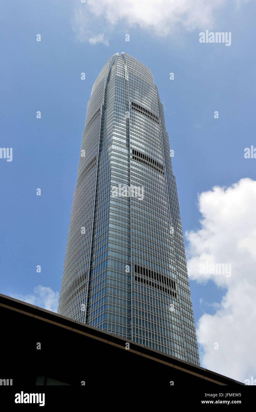 La Chine, Hong Kong, Hong Kong Island, avec les deux International Finance Centre par l'architecte Cesar Pelli Banque D'Images