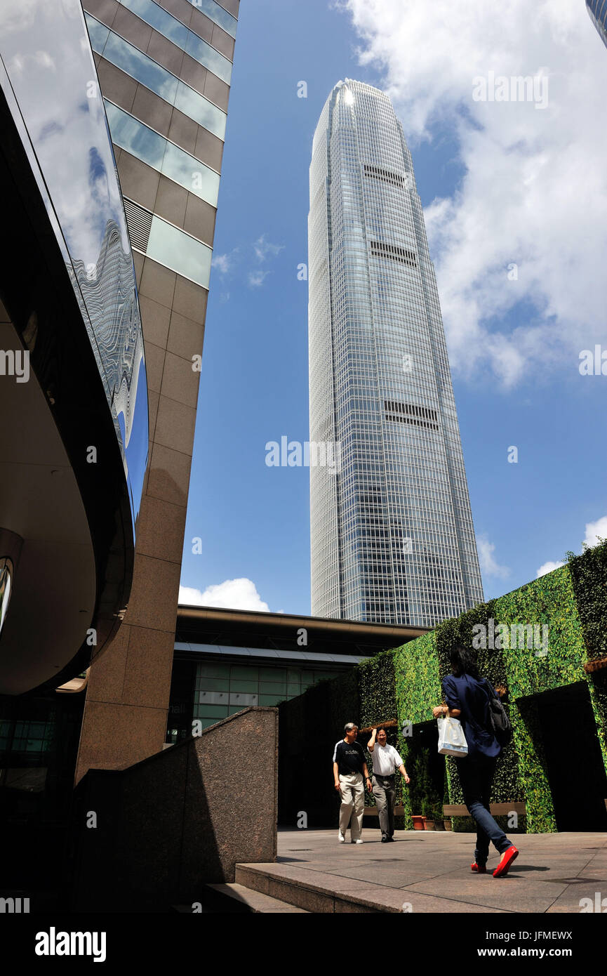 La Chine, Hong Kong, Hong Kong Island, avec les deux International Finance Centre par l'architecte Cesar Pelli Banque D'Images