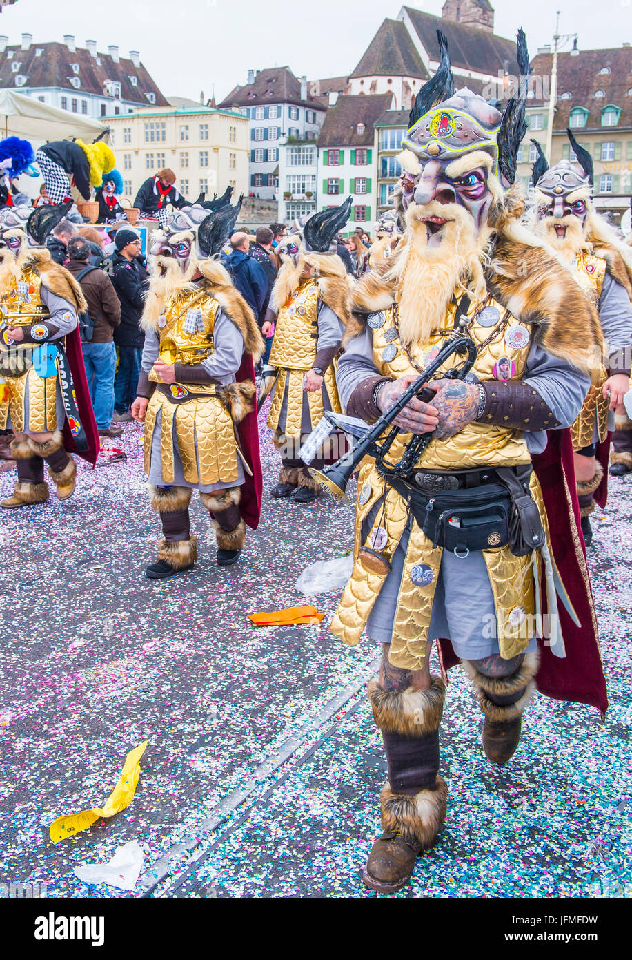 Les participants au carnaval de Bâle à Bâle , Suisse Banque D'Images