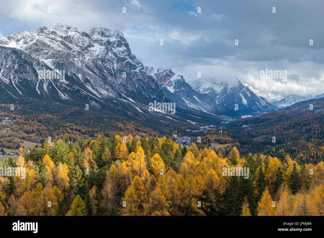 La vallée d'Ampezzo, Cortina D'Ampezzo, province de Belluno, région de Vénétie, Italie, Europe. Banque D'Images