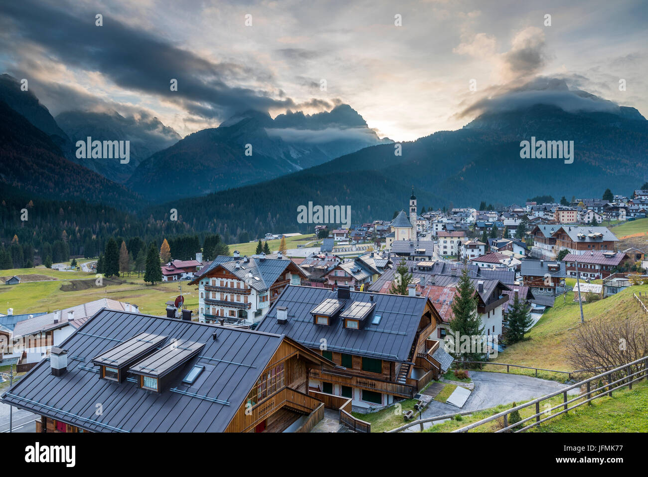 Sappada dans la province de Belluno, Vénétie, Italie, Europe. Banque D'Images