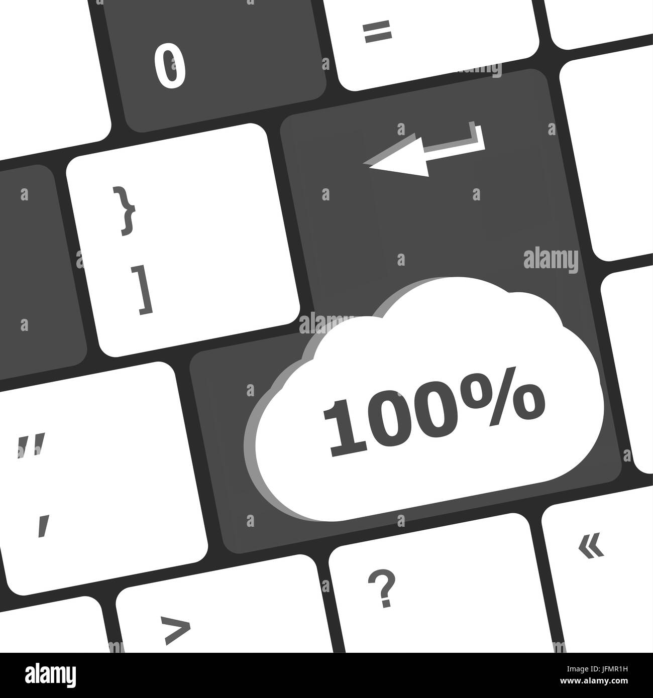Cent pour cent nature touche au clavier Banque D'Images