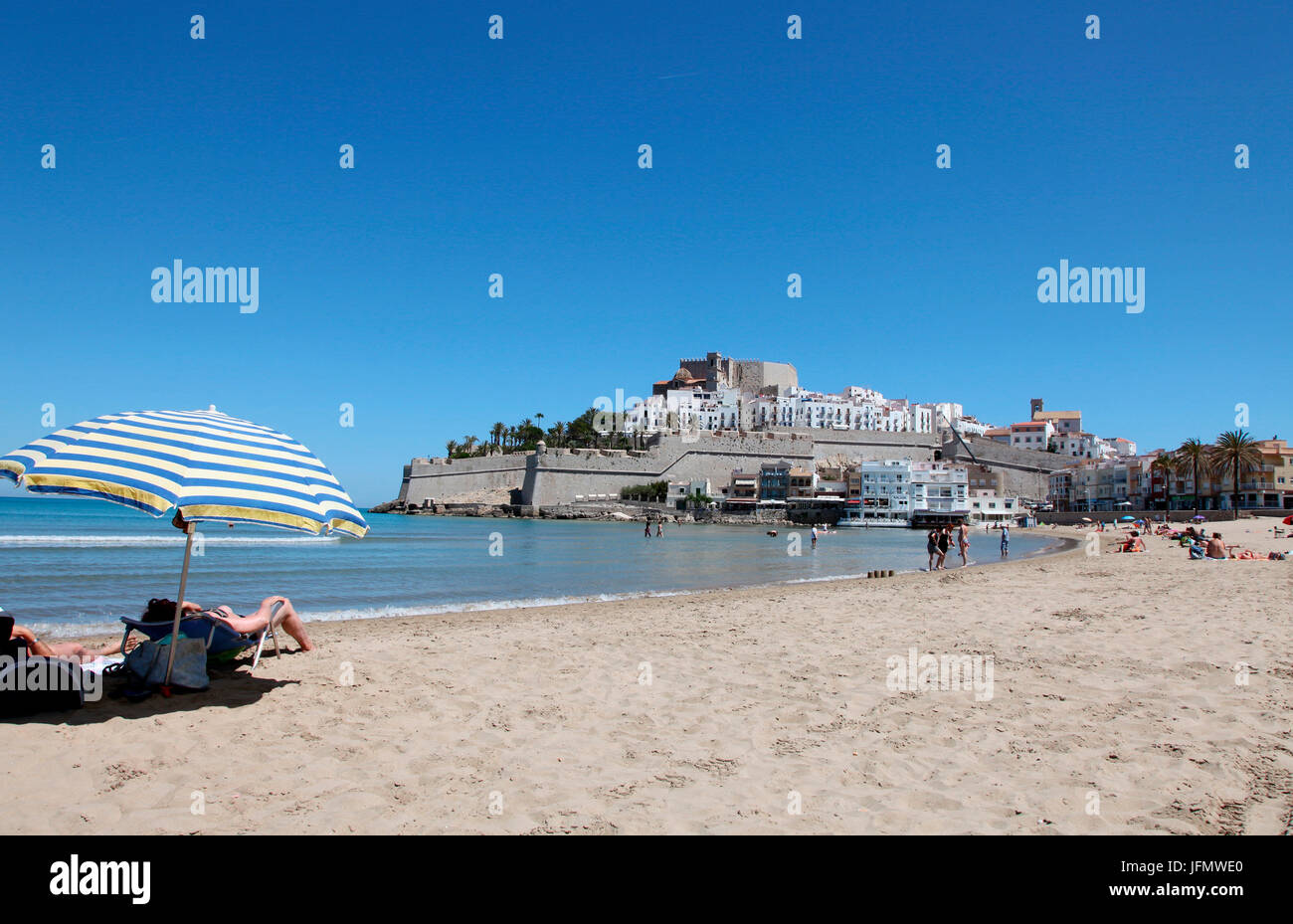 Peniscola, Costa del Azahar, Castellon, Espagne Banque D'Images