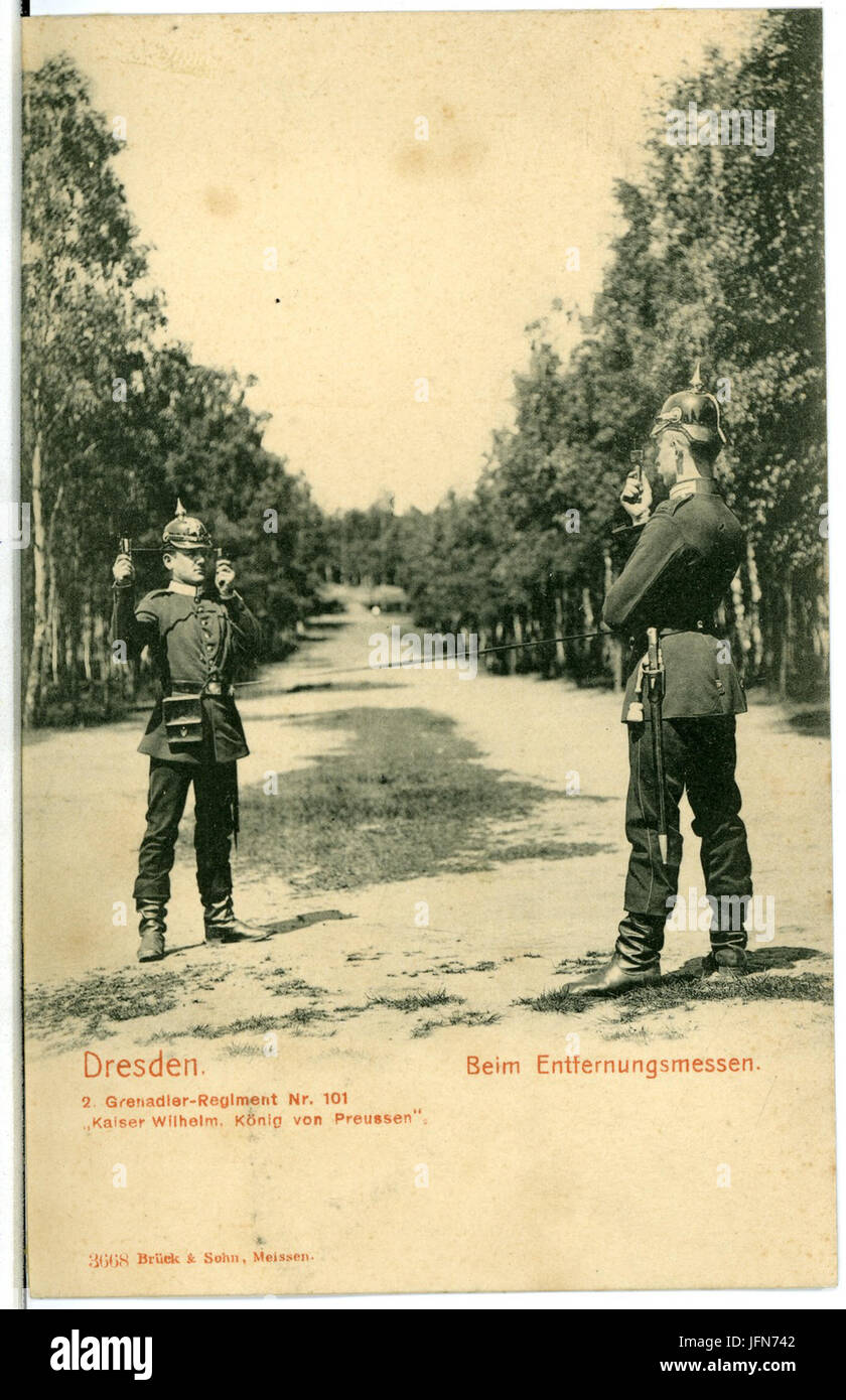 03668 Dresden-1903-Enfernungsmessen Haus, 2. Grenadier-Regiment Nr. 101-Brück & Sohn Kunstverlag Banque D'Images