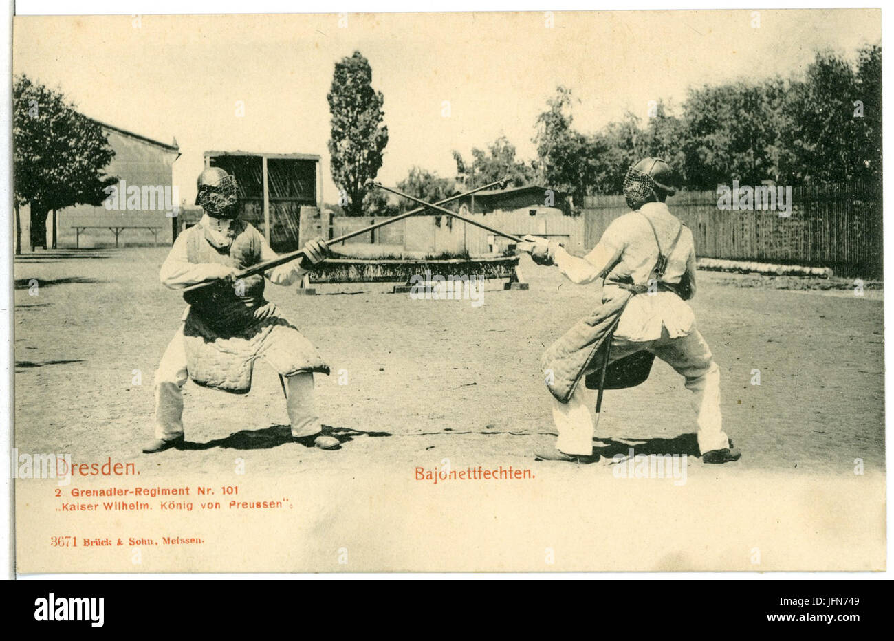 03671 Dresden-1903-Bajonetfechten Haus, 2. Grenadier-Regiment Nr. 101-Brück & Sohn Kunstverlag Banque D'Images