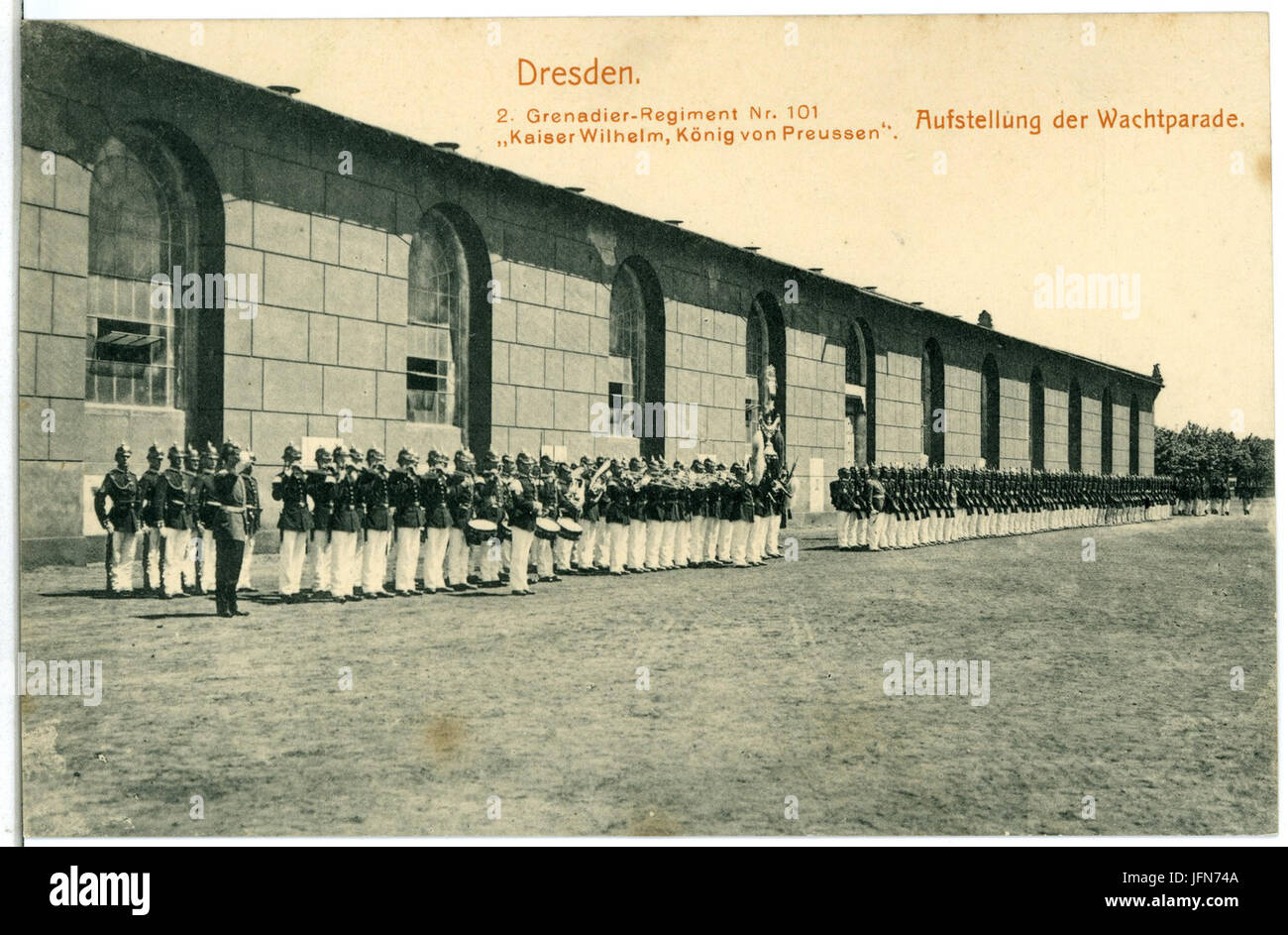 03672 Dresden-1903-Wachparade der Aufziehen, 2. Grenadier-Regiment Nr. 101-Brück & Sohn Kunstverlag Banque D'Images