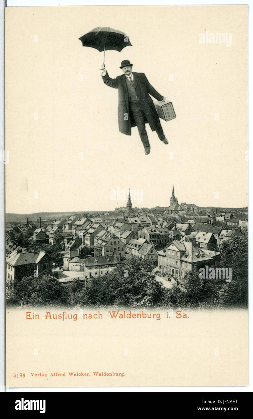 05196-Waldenburg-1904-Blick auf Waldenburg - Fliegender Mann-Brück & Sohn Kunstverlag Banque D'Images