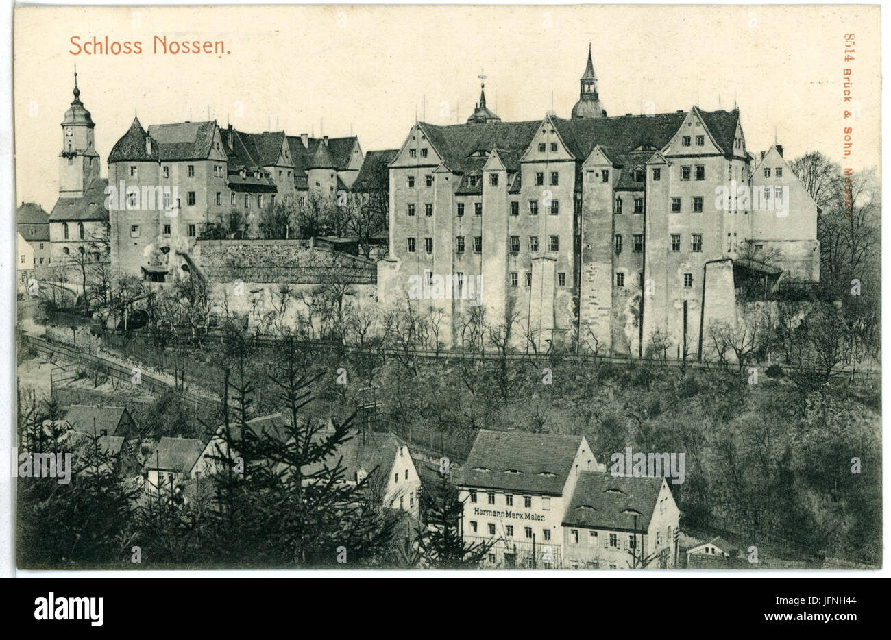 08514-Nossen-1907-Schloß-Brück & Sohn Kunstverlag Banque D'Images