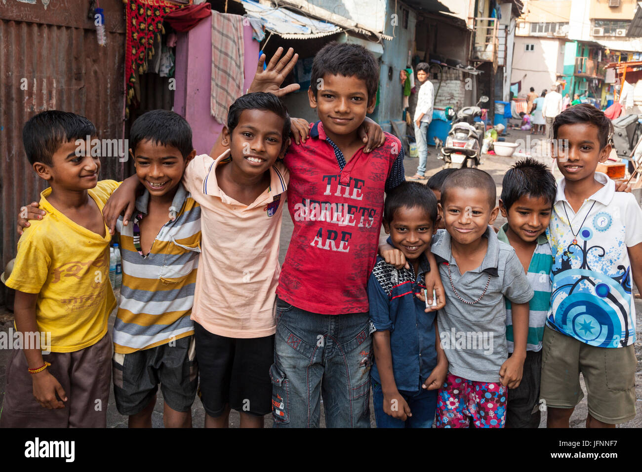 Les enfants au sud de Mumbai, Inde Banque D'Images