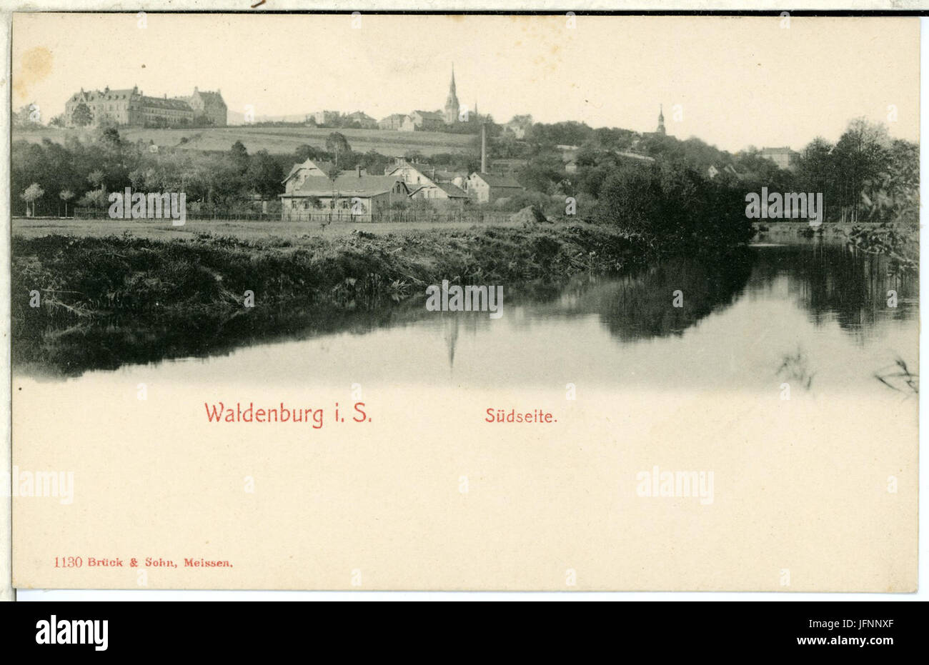 01130-Waldenburg-1899-Südseite-Brück & Sohn Kunstverlag Banque D'Images