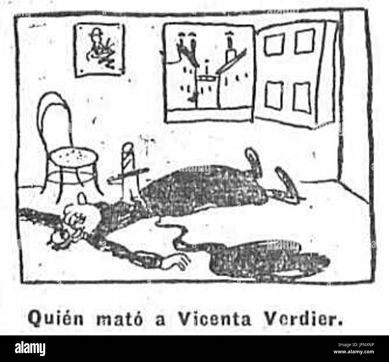 1935-Heraldo-3-7-1935-quien-matò-Vicenta-Verdier Banque D'Images