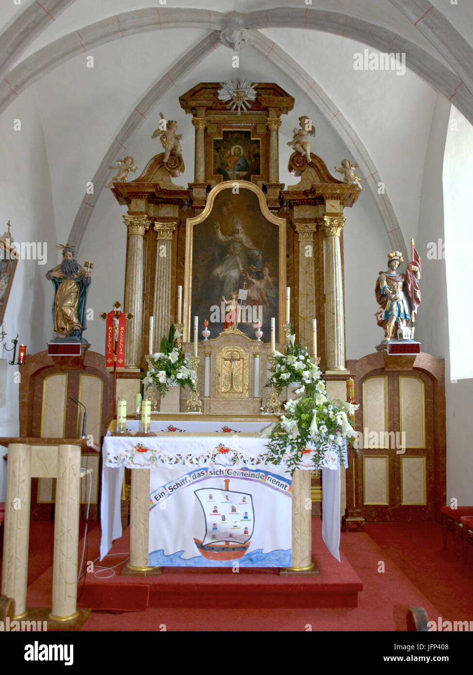 2013.04.28 - Münichreith-Laimbach - Pfarrkirche hl. Nikolaus und Friedhof - 12 Banque D'Images 2013.04.28 - Münichreith-Laimbach - Pfarrkirche hl. Nikolaus und Friedhof - 12 Banque D'Images