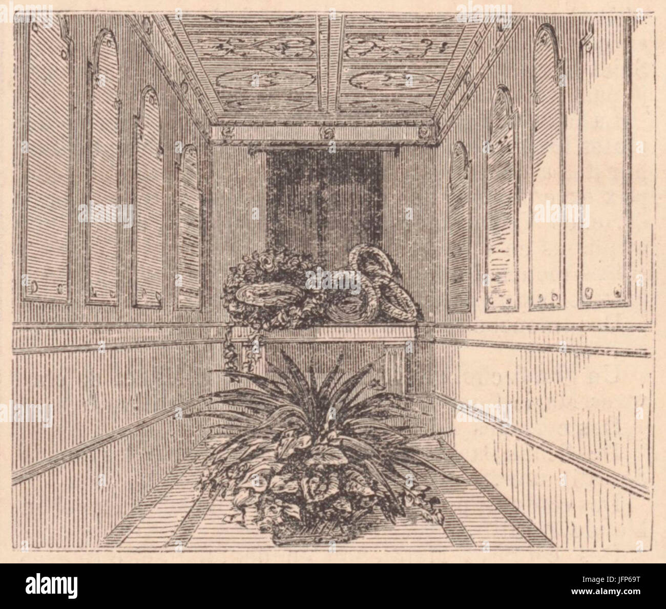 18681128 - Le Monde illustré - Intérieur du tombeau des Rotschild Banque D'Images