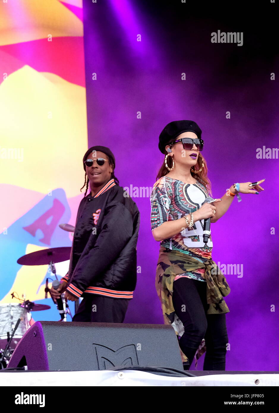 Le groupe australien d'avalanches au Glastonbury Festival 24 juin 2017 - Jour 4 Banque D'Images