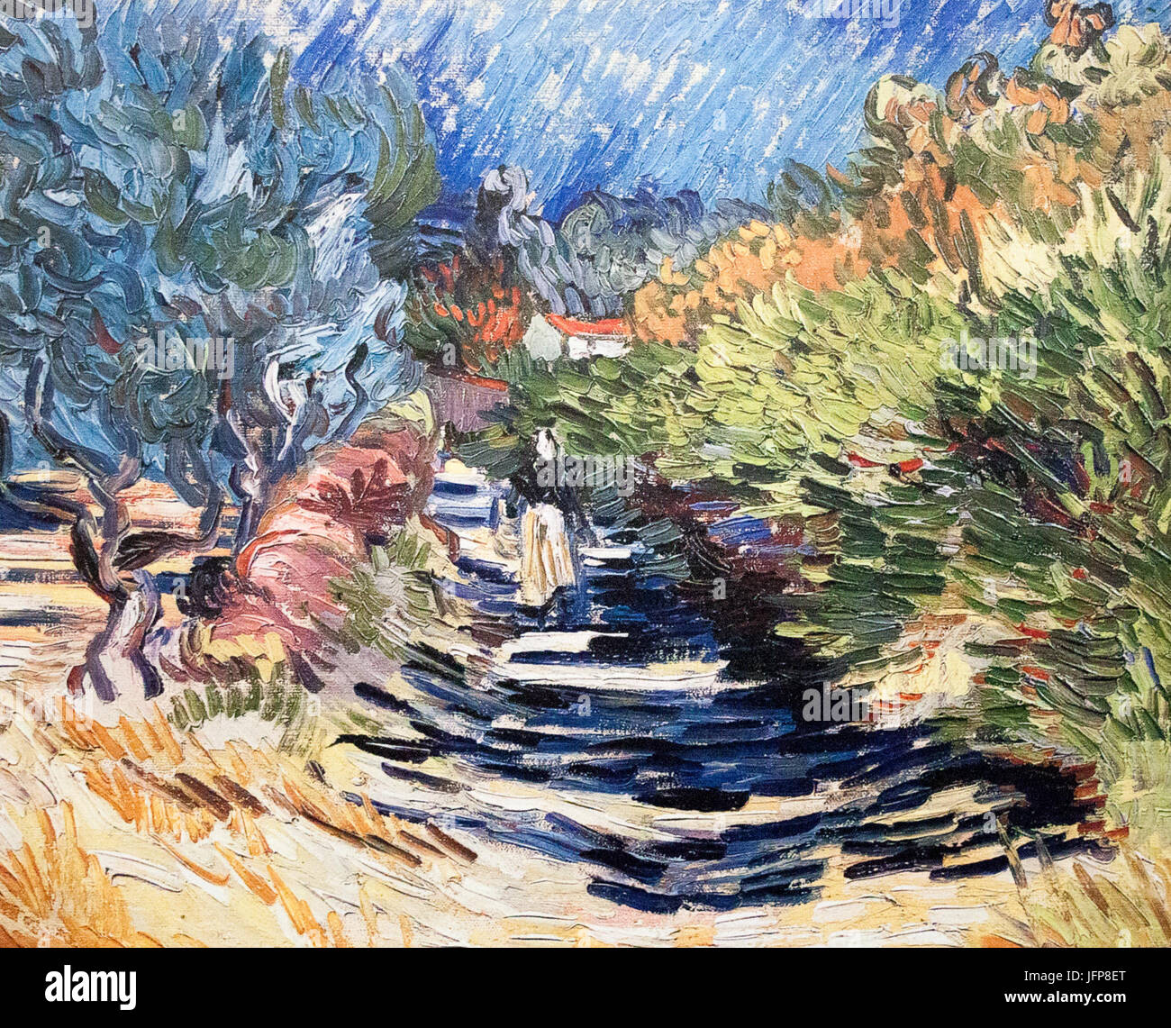 Une route à Saint-Rémy avec Figure féminine (JH) 1875 - Mon Rêve Banque D'Images