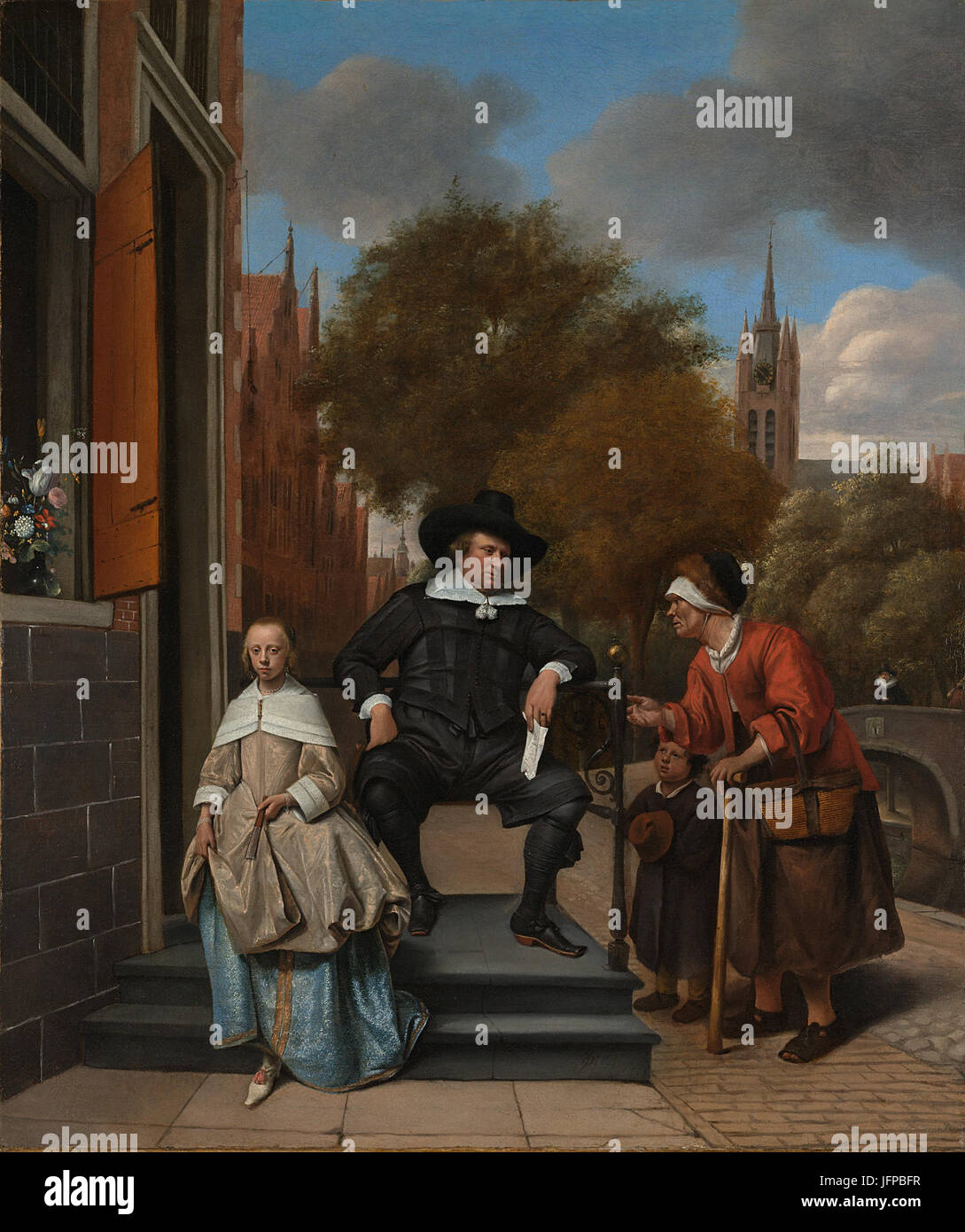 Adolf en Catharina Croeser, bekend als de Burgemeester van Delft en zijn dochter Rijksmuseum SK-A-4981 Banque D'Images