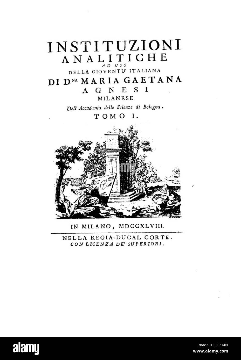 Delano -» analitiche ad uso della Gioventù italiana, 1748 - 52440 Banque D'Images
