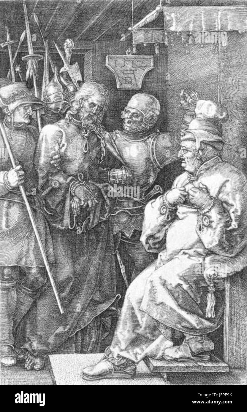 Albrecht Dürer - Le Christ devant Caïphe (No. 4) - WGA7299 Banque D'Images Albrecht Dürer - Le Christ devant Caïphe (No. 4) - WGA7299 Banque D'Images