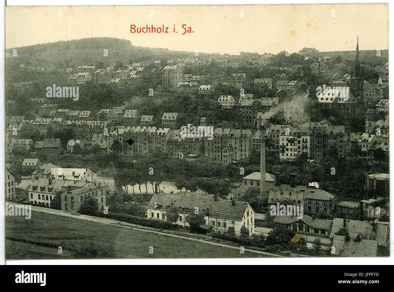 11286-Buchholz-1910-Blick auf Buchholz-Brück & Sohn Kunstverlag Banque D'Images
