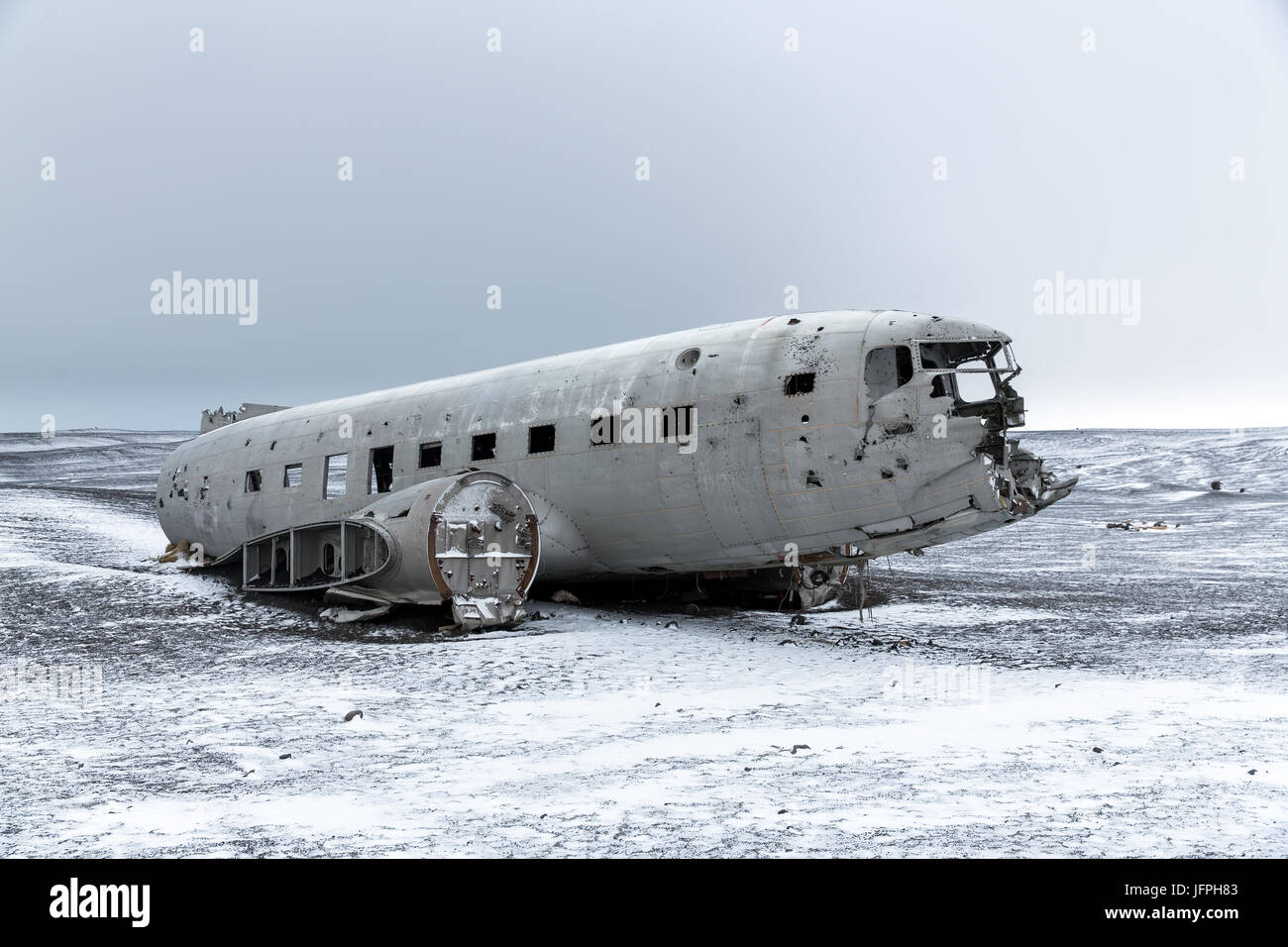 Épave d'aéronefs en Islande Banque D'Images