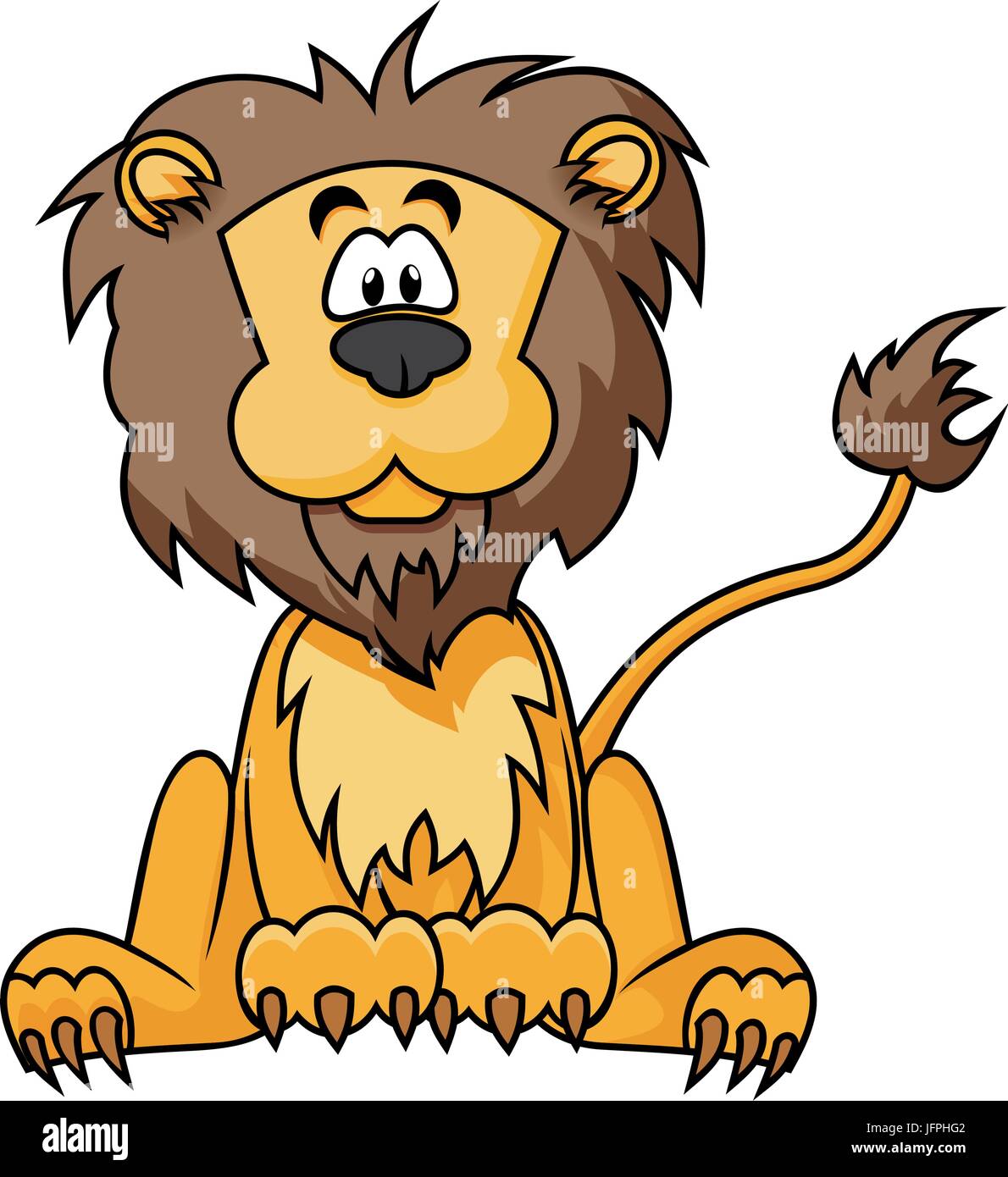 Lion mignonne Illustration de Vecteur