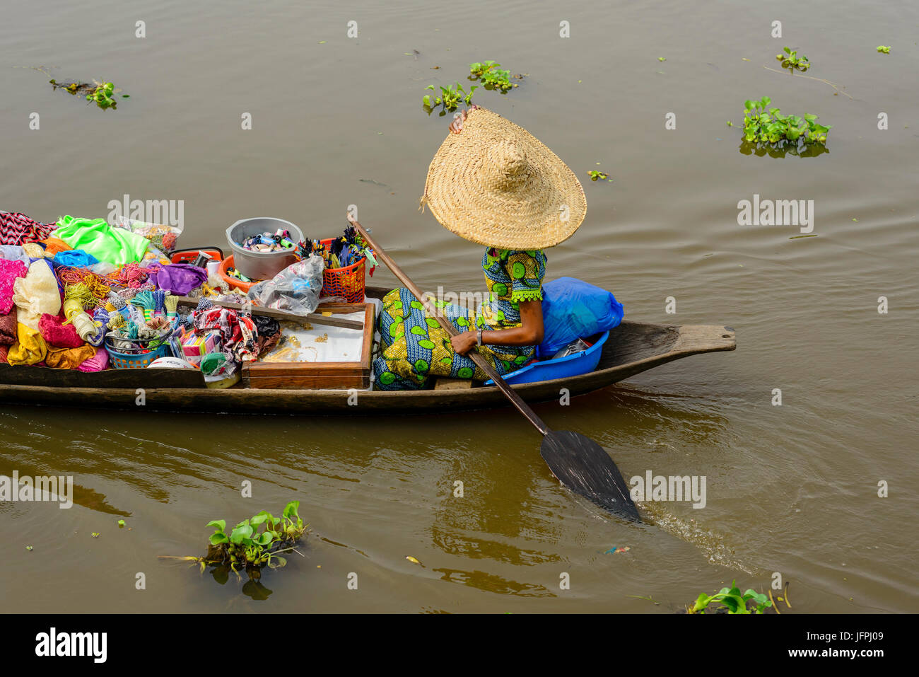 Village de Ganvie Bénin Banque D'Images