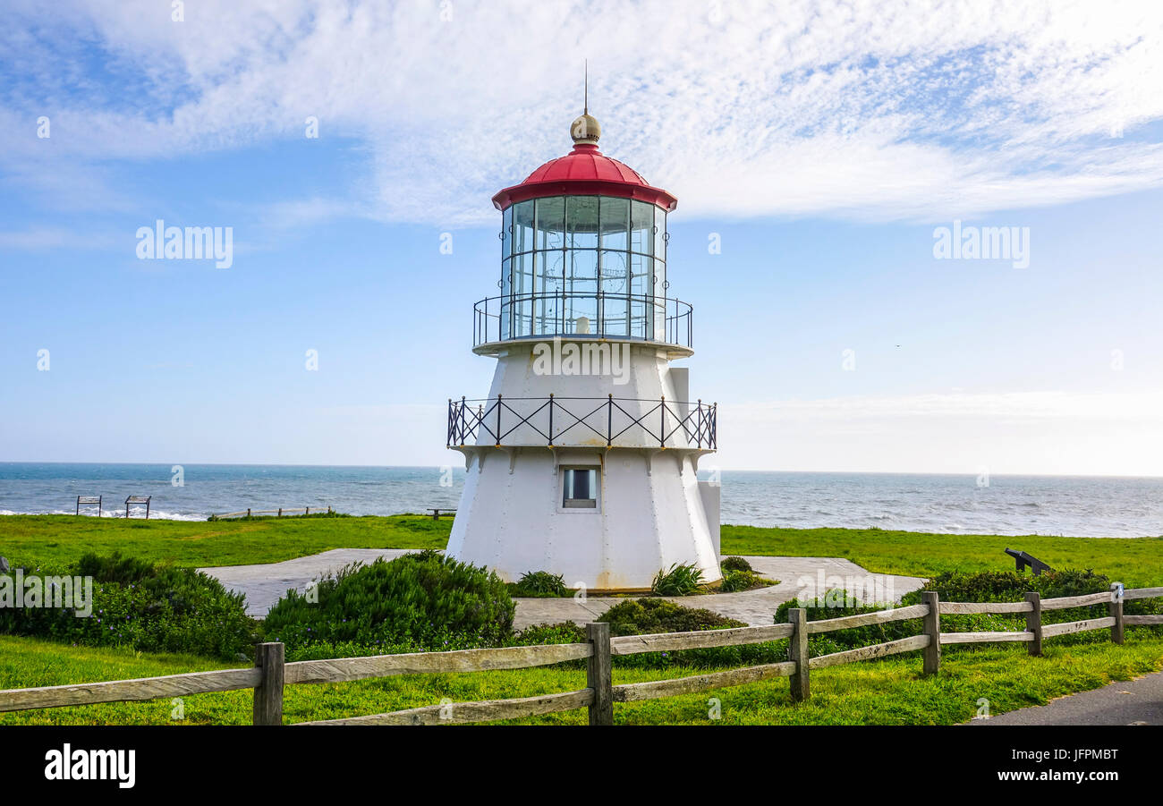 Phare de Shelter Cove Banque D'Images