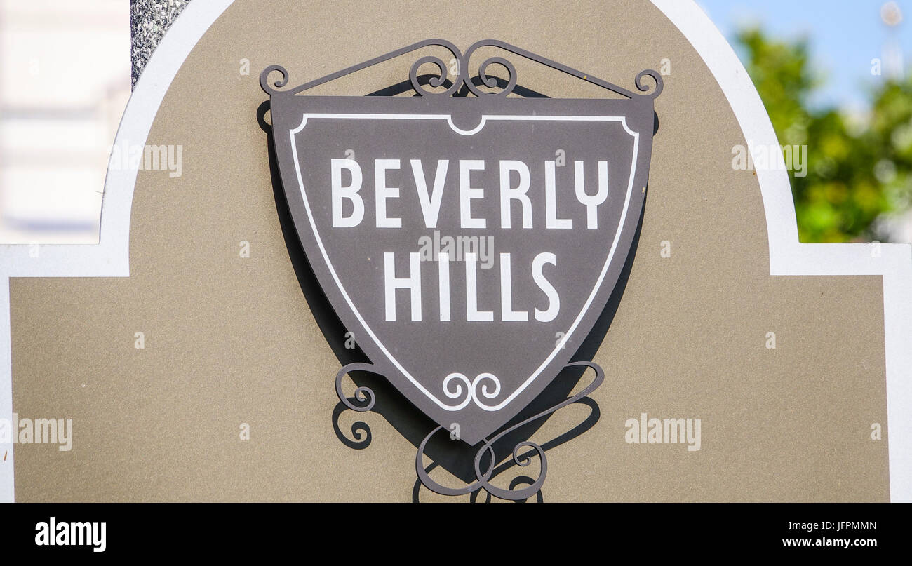 Signe de Beverly Hills à Los Angeles Banque D'Images