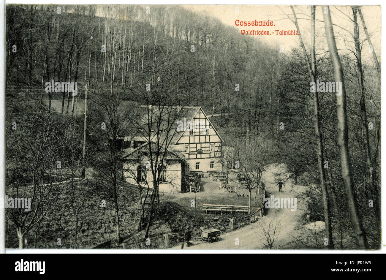 124 -Cossebaude-1911-Waldfrieden - Talmühle-Brück & Sohn Kunstverlag Banque D'Images