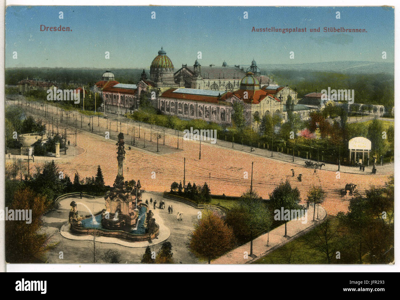 12679 Dresden-Ausstellungspalast Stübelbrunnen-Brück-1911-und & Sohn Kunstverlag Banque D'Images