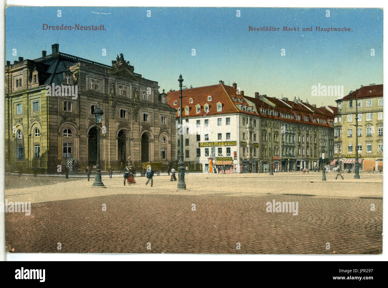 12682 Dresden-1911-Hauptwache-Brück und Neustädter Markt & Sohn Kunstverlag Banque D'Images