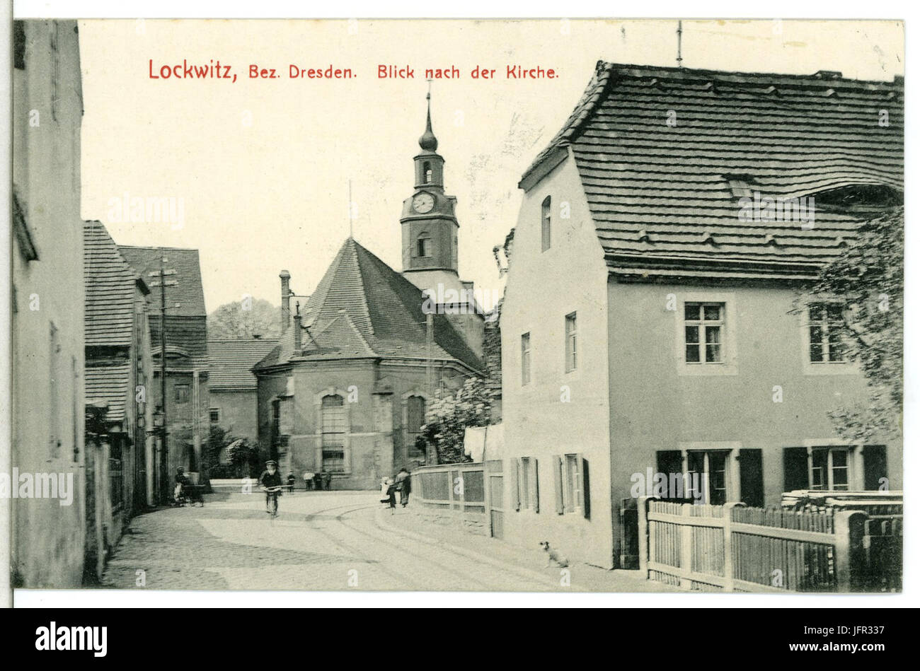 13163-Kirche-Brück-Lockwitz-1911 & Sohn Kunstverlag Banque D'Images