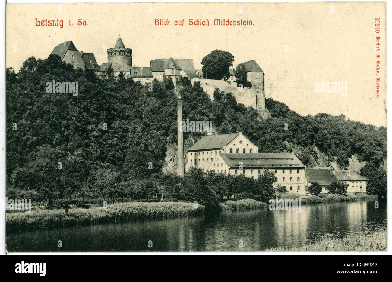 10240-Leisnig-1908-Schloß Mildenstein-Brück & Sohn Kunstverlag Banque D'Images