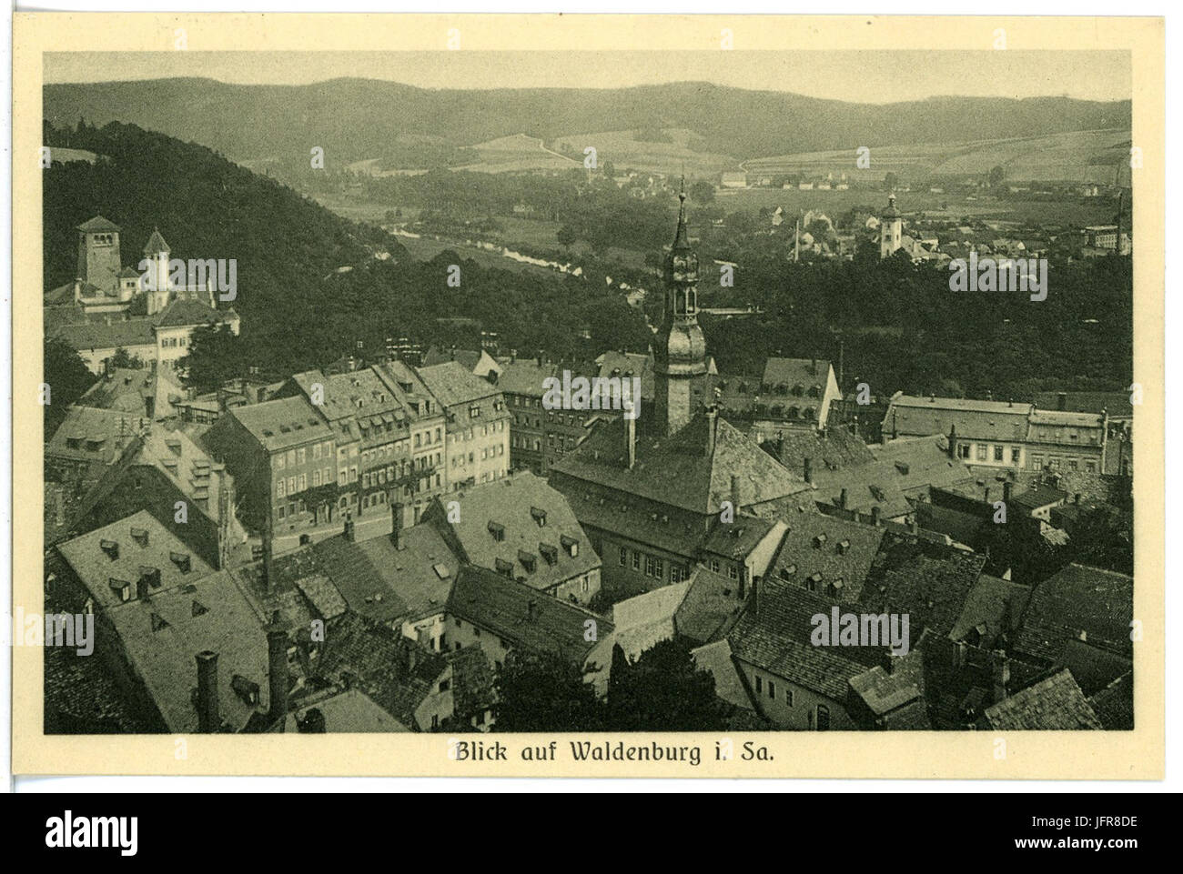 16710-Waldenburg-1913-Blick auf Waldenburg-Brück & Sohn Kunstverlag Banque D'Images