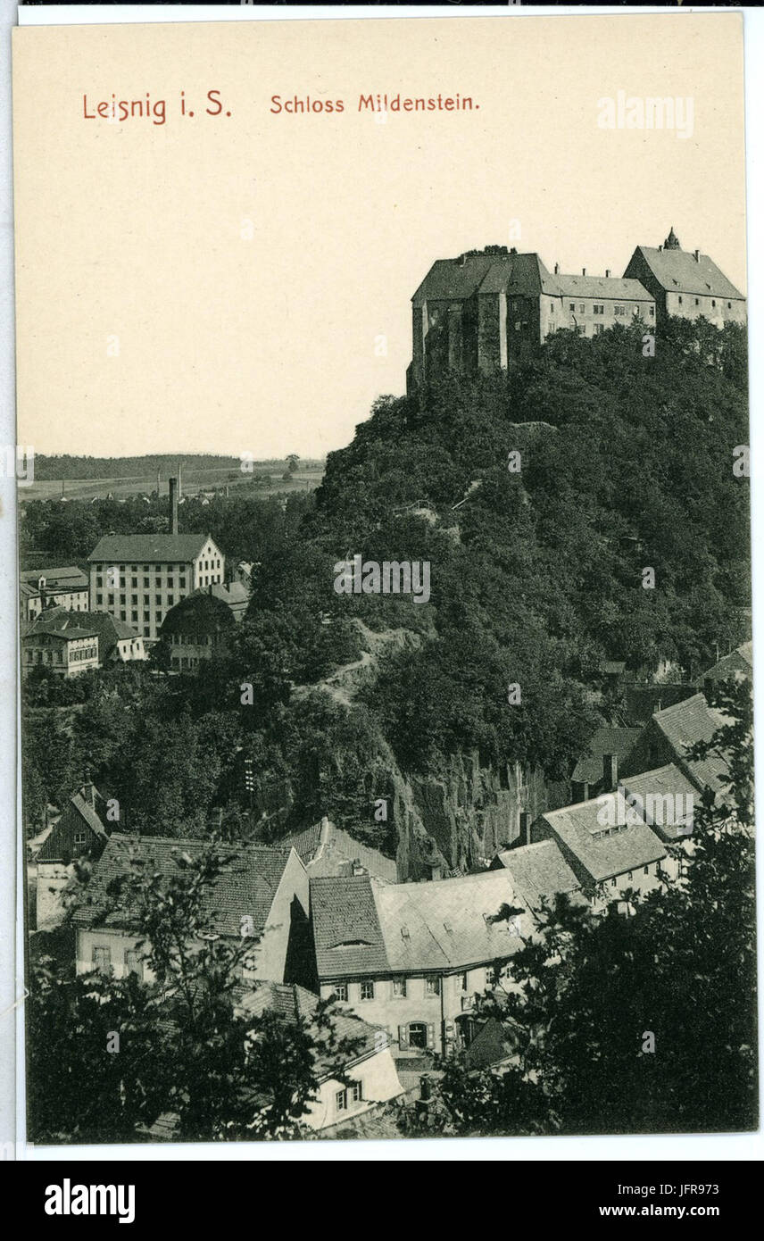 10311-Leisnig-1908-Schloß Mildenstein-Brück & Sohn Kunstverlag Banque D'Images