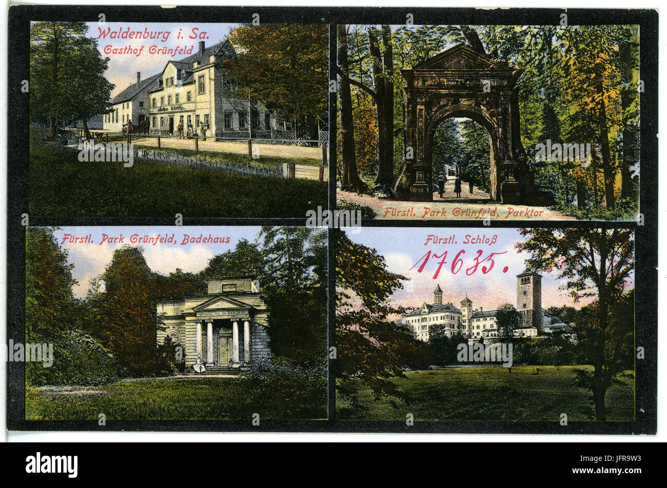 17635-Waldenburg-1914-verschiedene Stadtansichten-Brück & Sohn Kunstverlag Banque D'Images