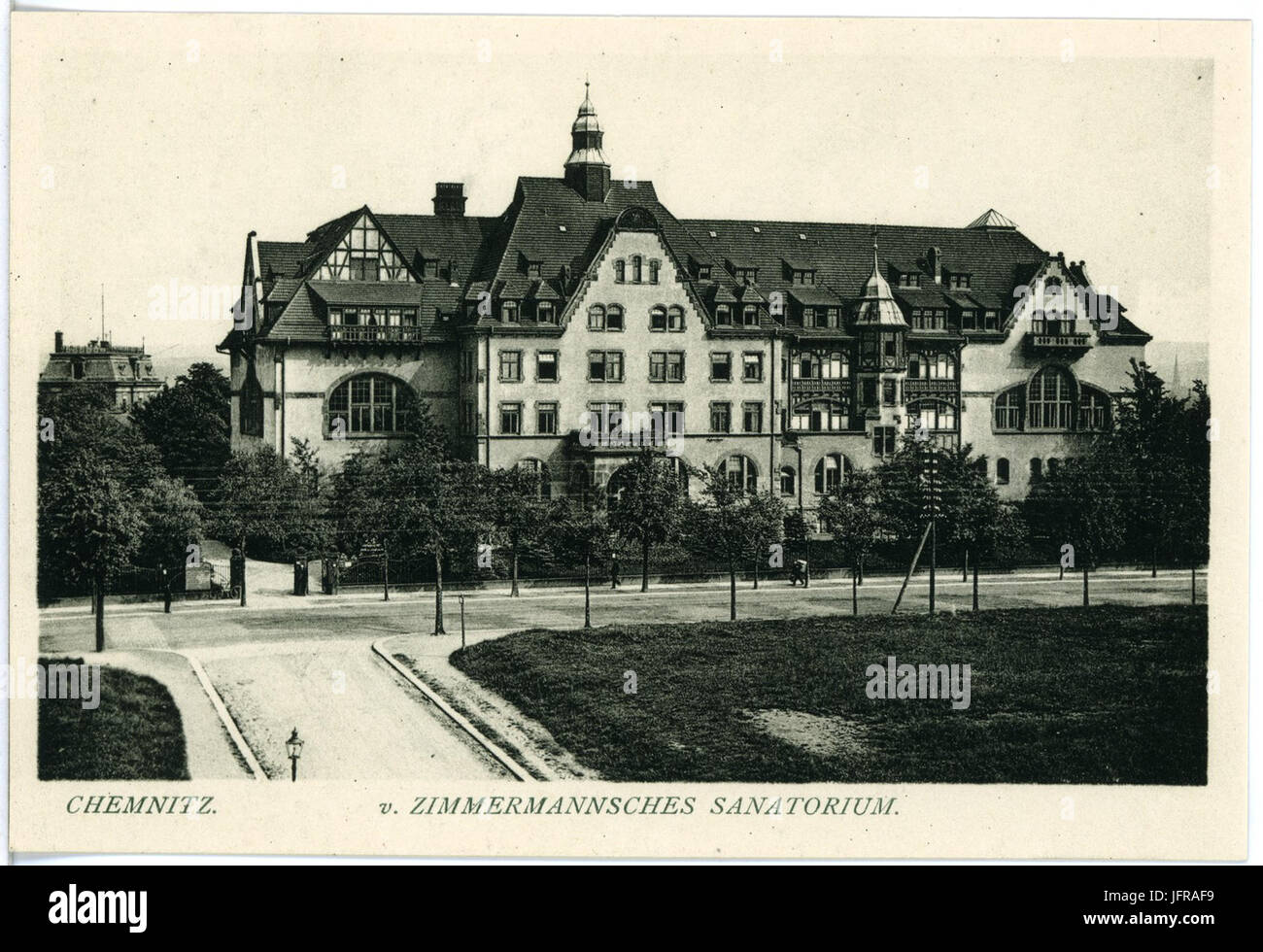 18043-Chemnitz 1914 Zimmermannsches Sanatorium-Brück-von & Sohn Kunstverlag Banque D'Images