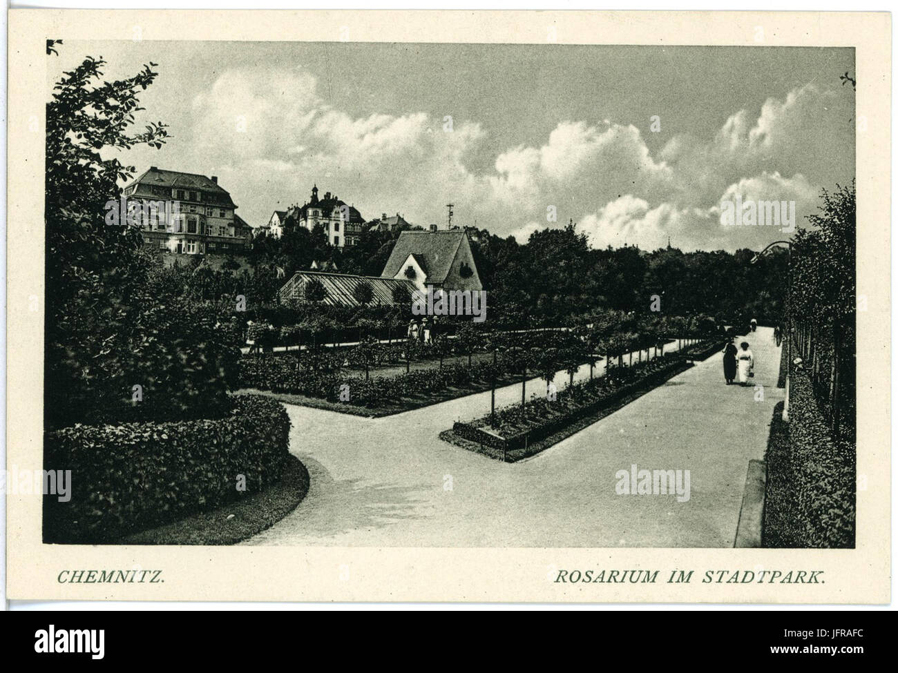 18046-Chemnitz-1914-Rosarium im Stadtpark-Brück & Sohn Kunstverlag Banque D'Images