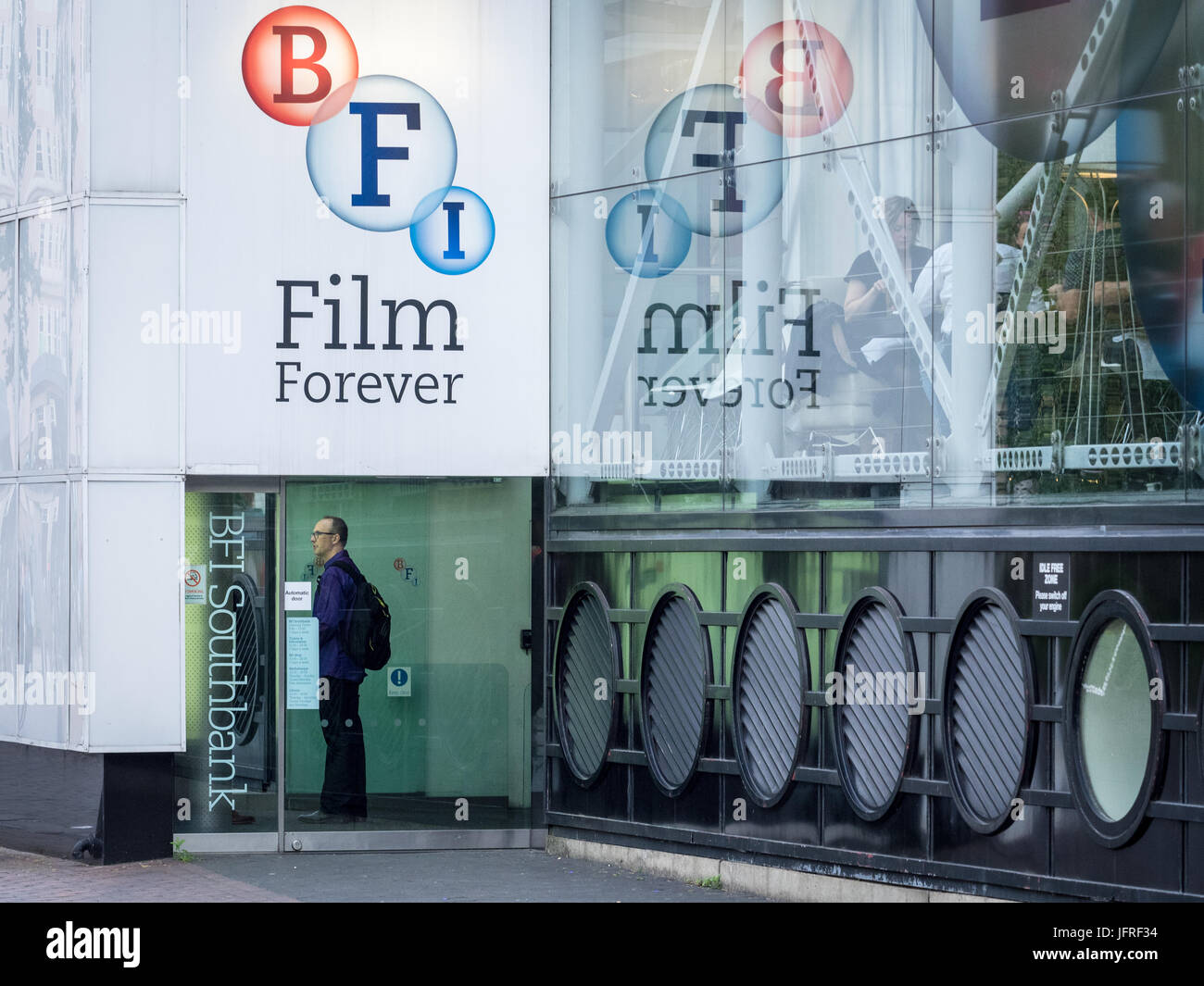 BFI London - BFI Southbank - l'entrée à l'Institut Britannique du Film Center sur le South Bank, Londres, UK Banque D'Images