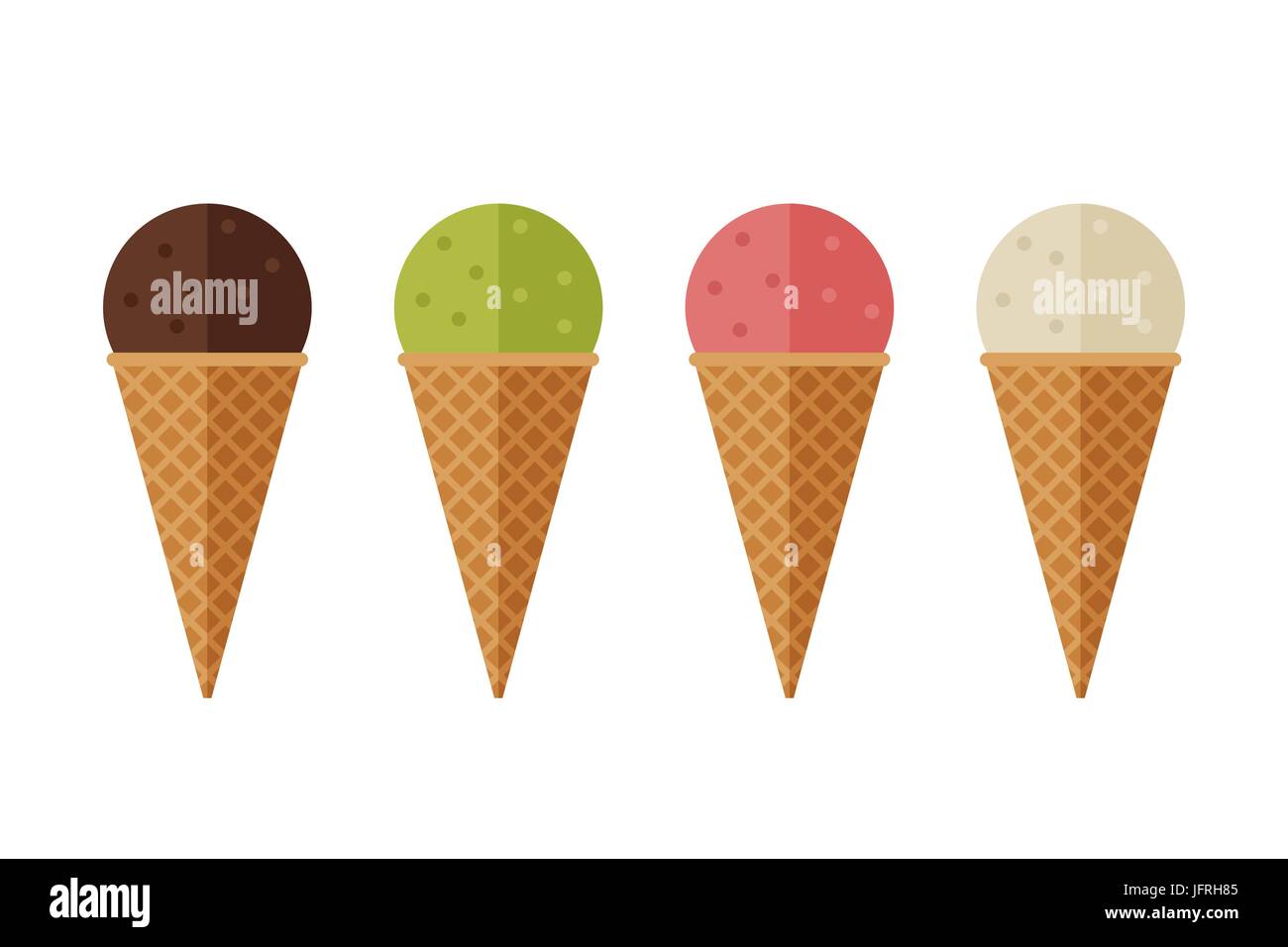 La crème glacée télévision icons Illustration de Vecteur
