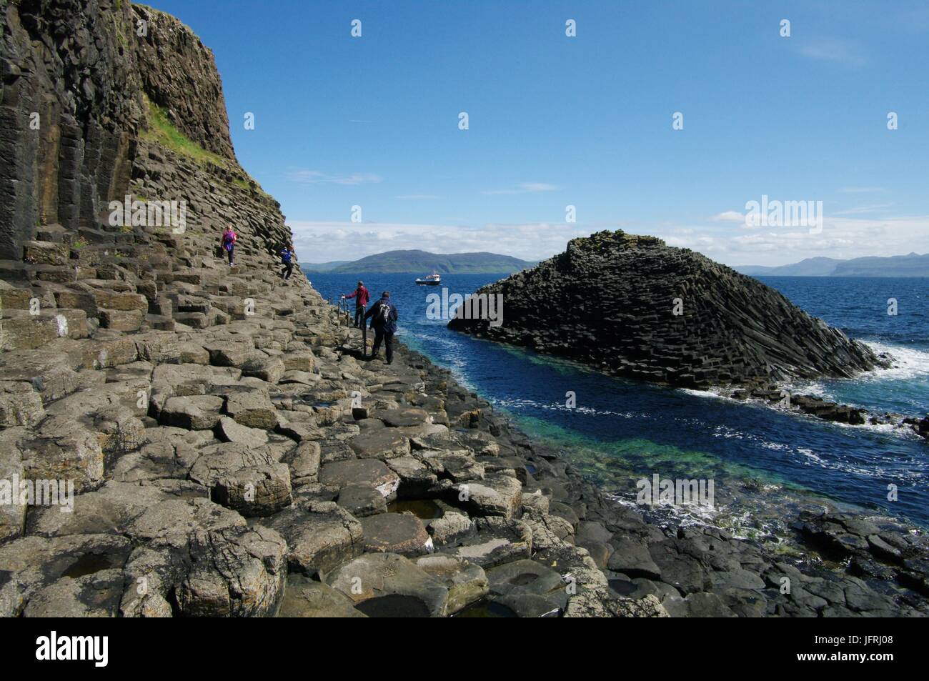 À l'île de Staffa, Hébrides intérieures, Ecosse Banque D'Images