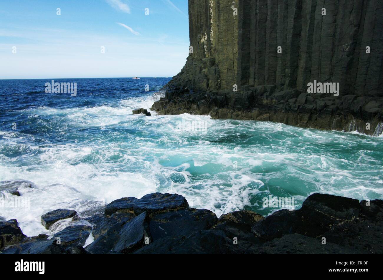 À l'île de Staffa, Hébrides intérieures, Ecosse Banque D'Images