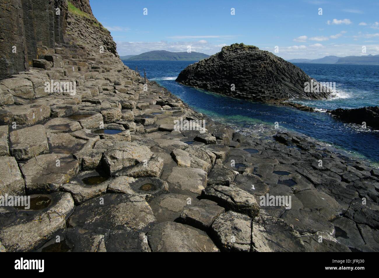 À l'île de Staffa, Hébrides intérieures, Ecosse Banque D'Images