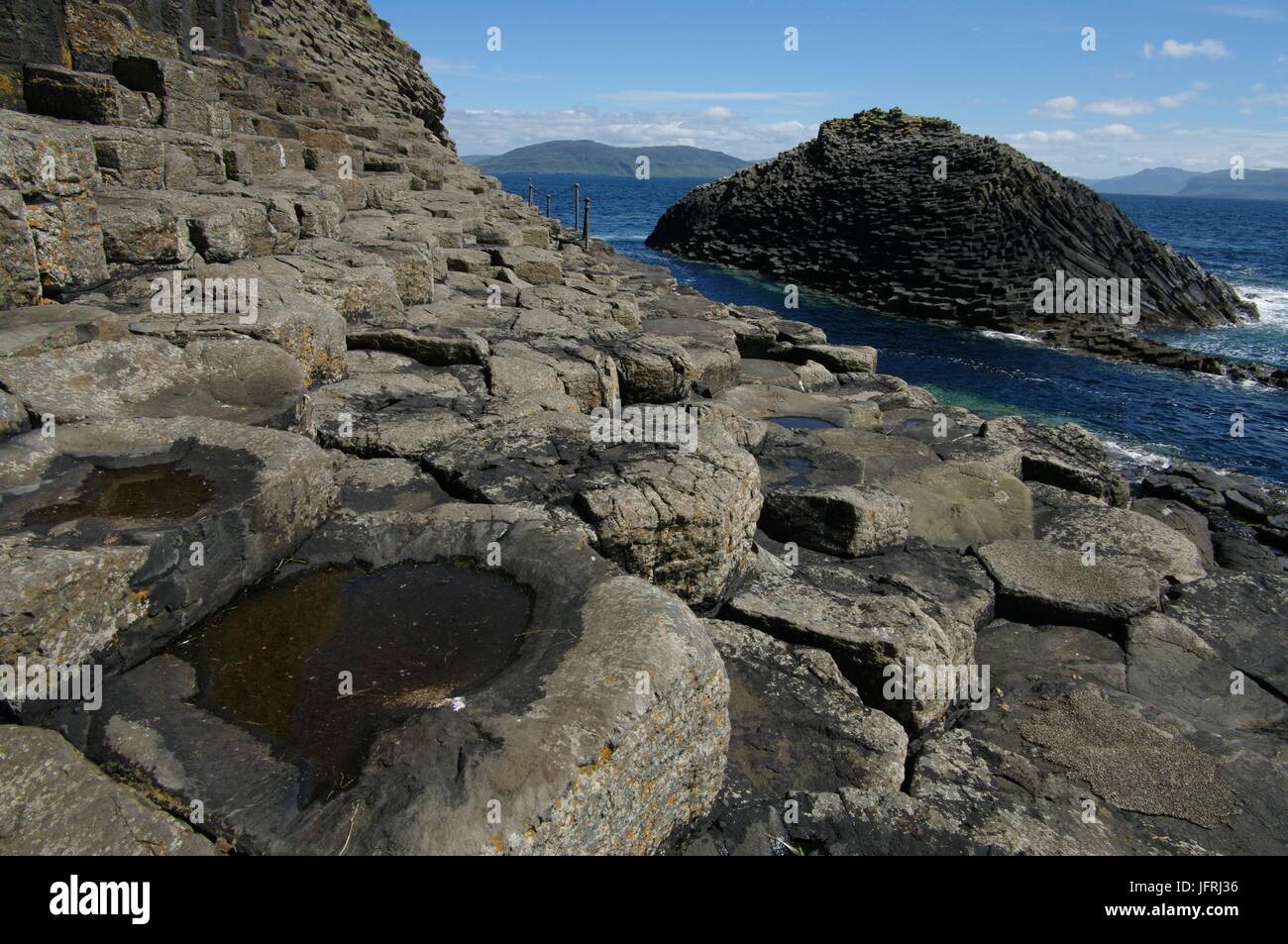 À l'île de Staffa, Hébrides intérieures, Ecosse Banque D'Images
