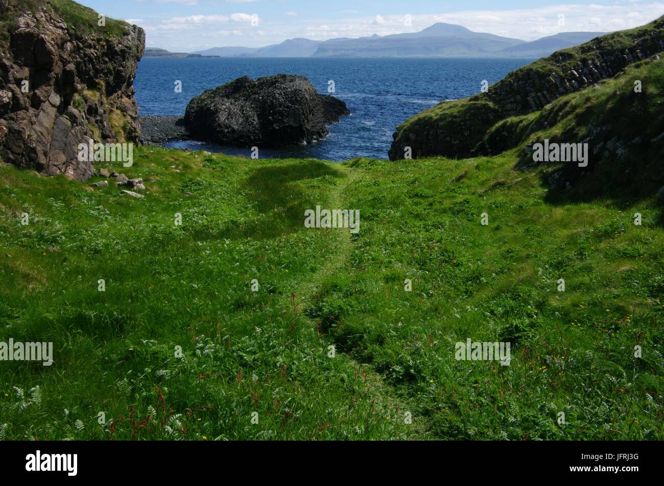 À l'île de Staffa, Hébrides intérieures, Ecosse Banque D'Images