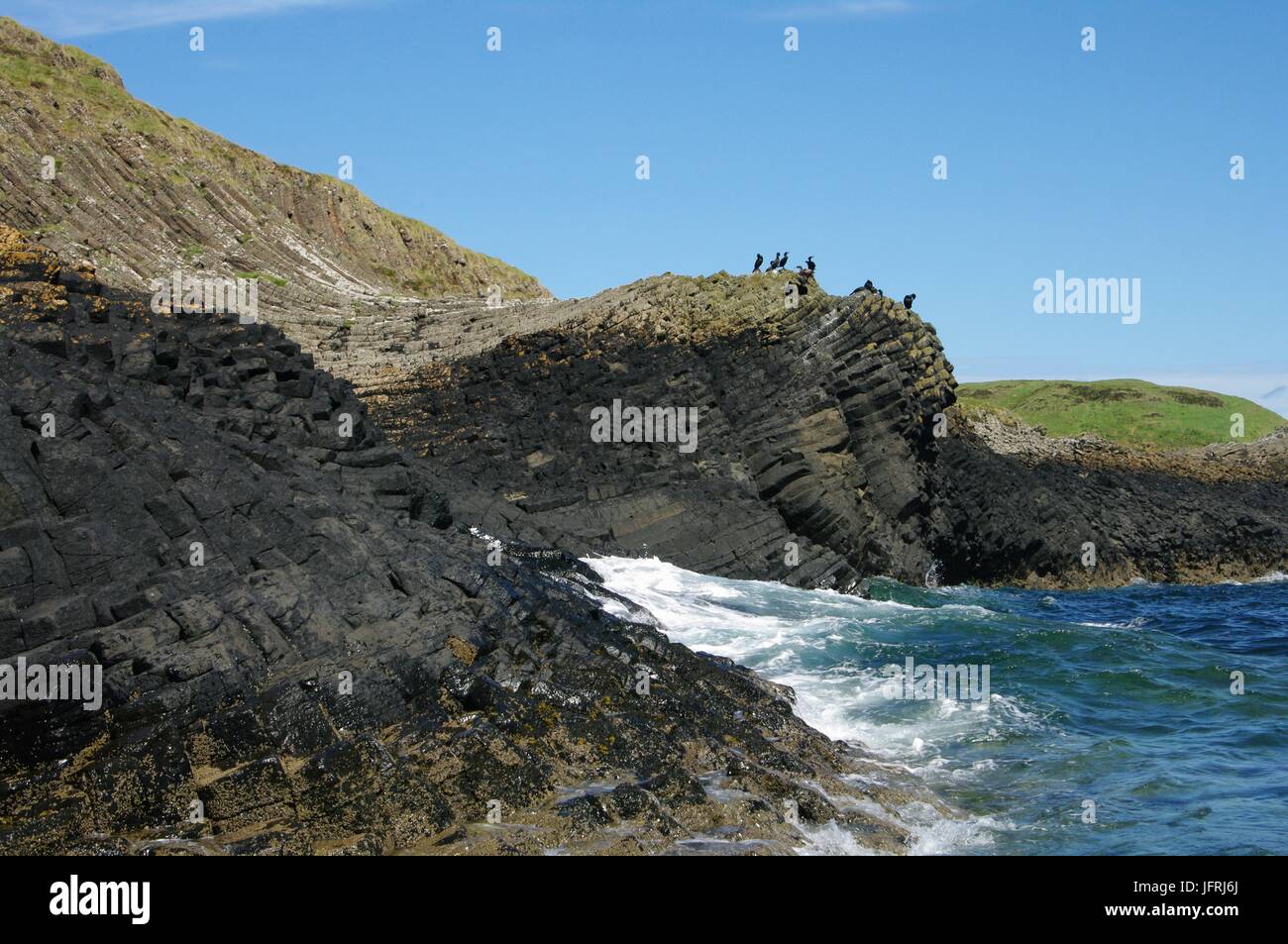 À l'île de Staffa, Hébrides intérieures, Ecosse Banque D'Images