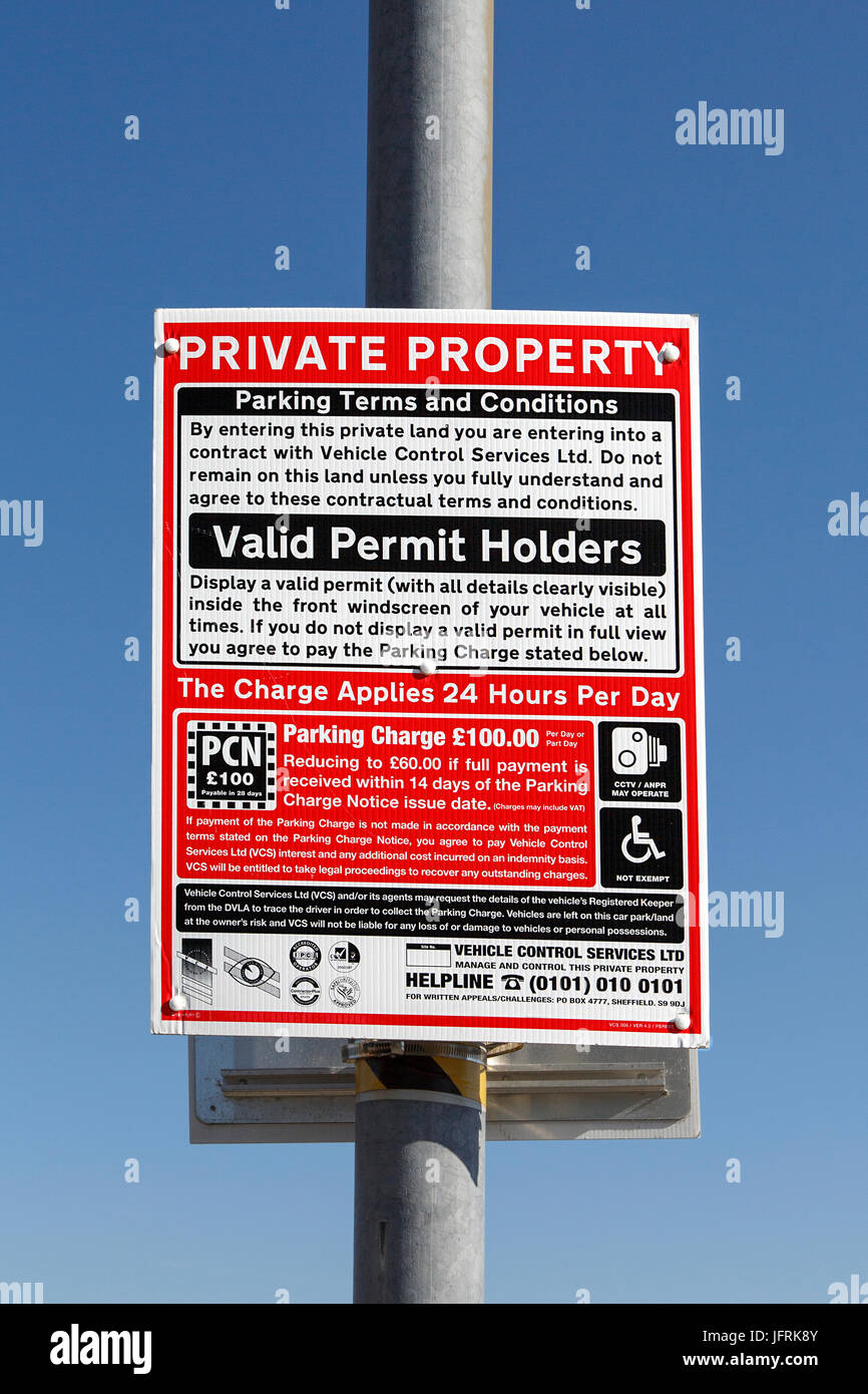 Signe de stationnement Banque D'Images