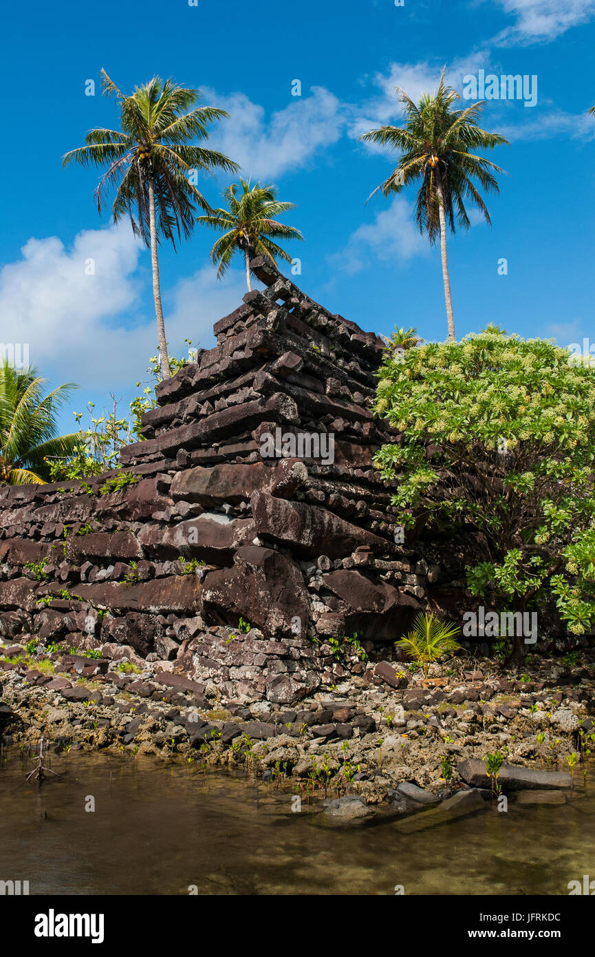 Ville détruite Nan Madol, Pohnpei, Micronésie, Centre du Pacifique Banque D'Images