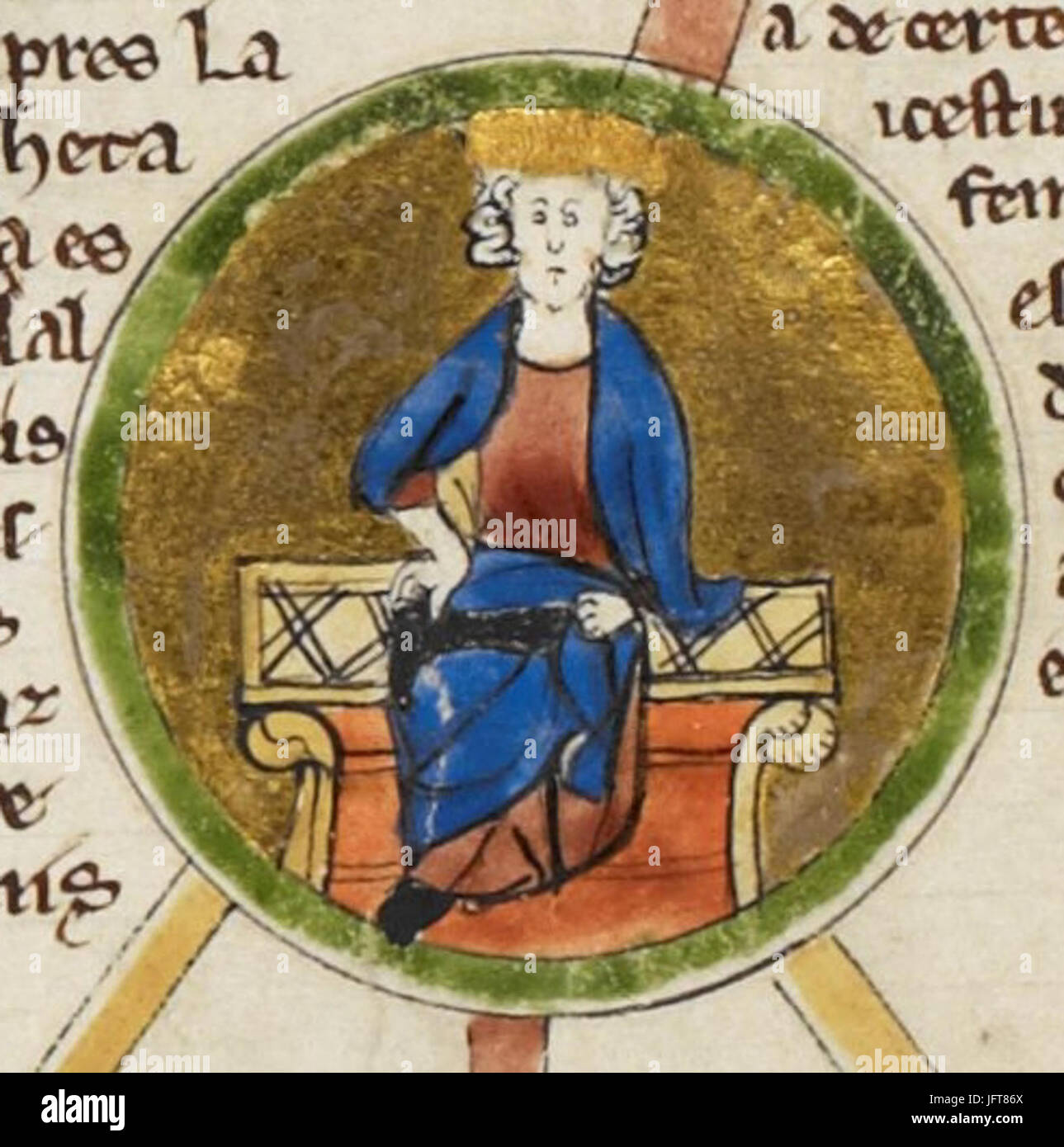 L'Æthelred Pas prêt - MS Royal 14 B V Banque D'Images