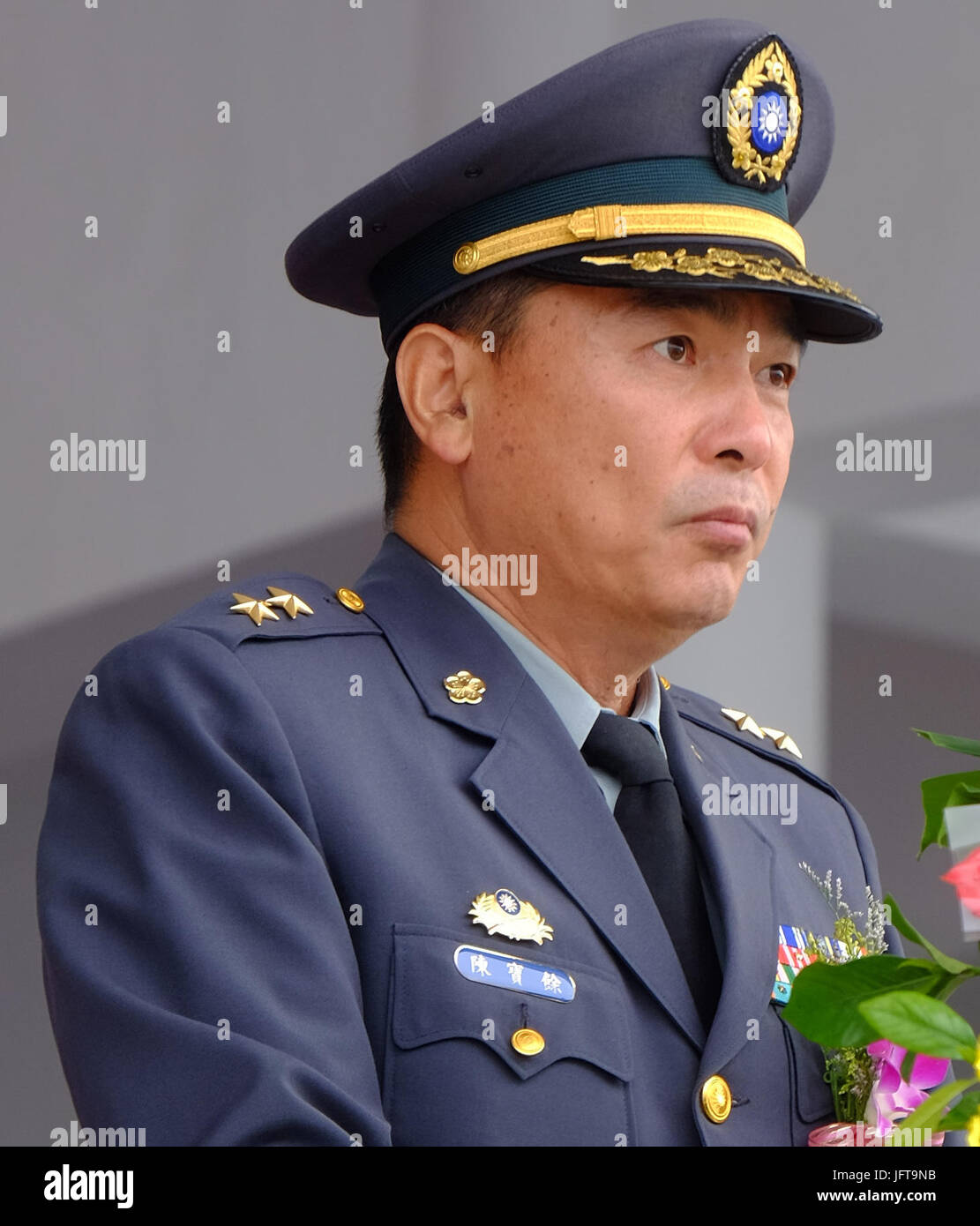 (E999B3E5AFB6E9A498E4B8ADE5B087) Lieutenant-général Chen Pao-yu, ROCA 10e Groupe d'Armées Discours Commande Ouvrir dans Chengkungling 2015 Cérémonie du Jour 20150606 ouvert Banque D'Images